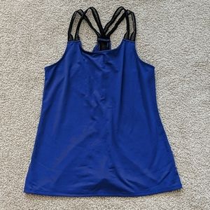 Fabletics Razorback Work Out Top with Mesh Straps